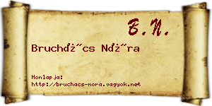 Bruchács Nóra névjegykártya