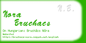 nora bruchacs business card