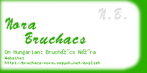 nora bruchacs business card